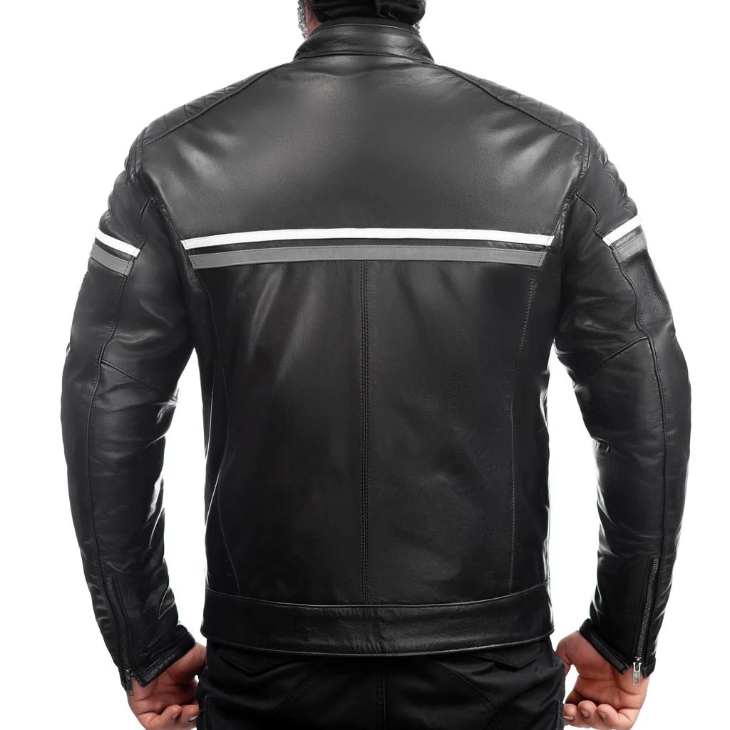 Metropolis Biker Leather Jacket - Image 2