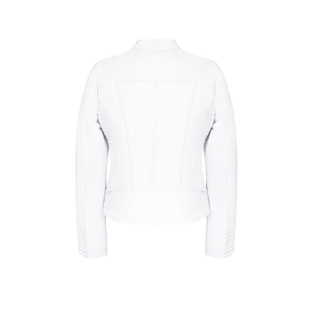 Marla Armored Women's Motorcycle Leather Jacket - Image 4