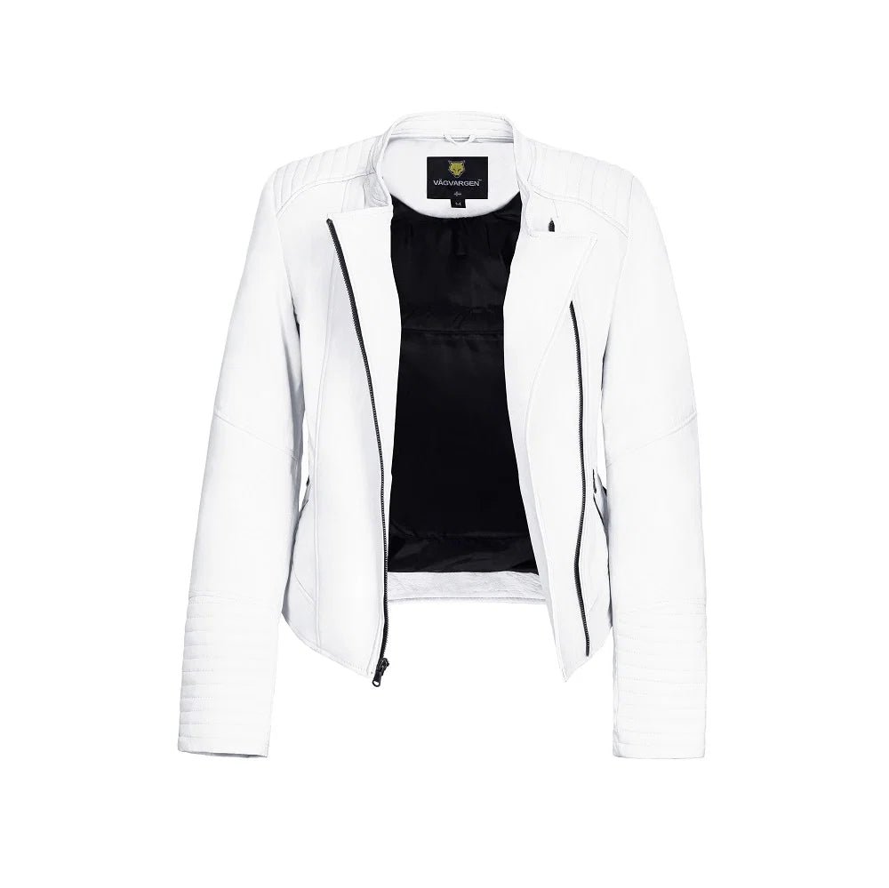 Marla Armored Women's Motorcycle Leather Jacket - Image 5