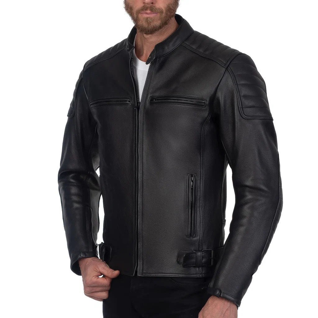 Challenger Men's Motorcycle Leather Jacket - Image 3