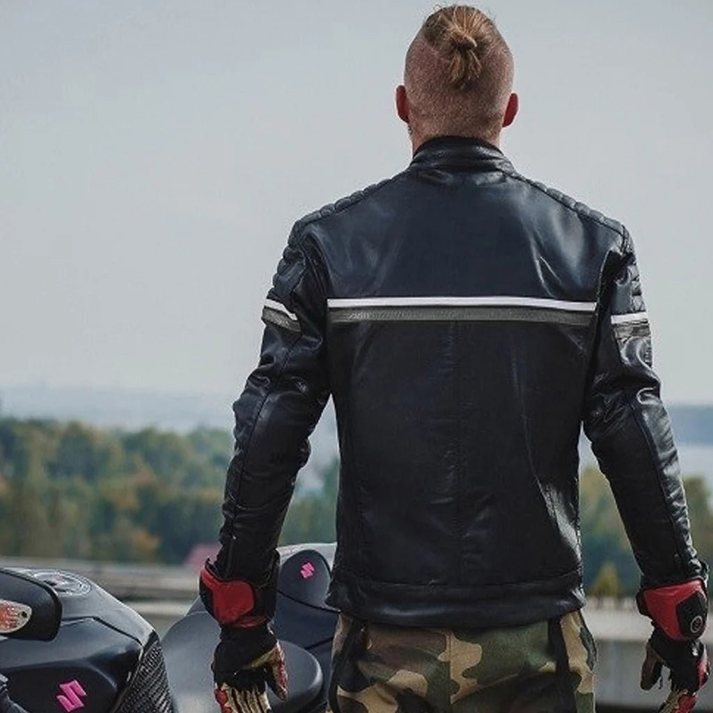 Metropolis Biker Leather Jacket - Image 6