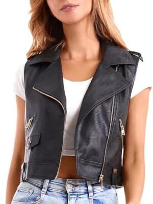 Faux Leather Vest