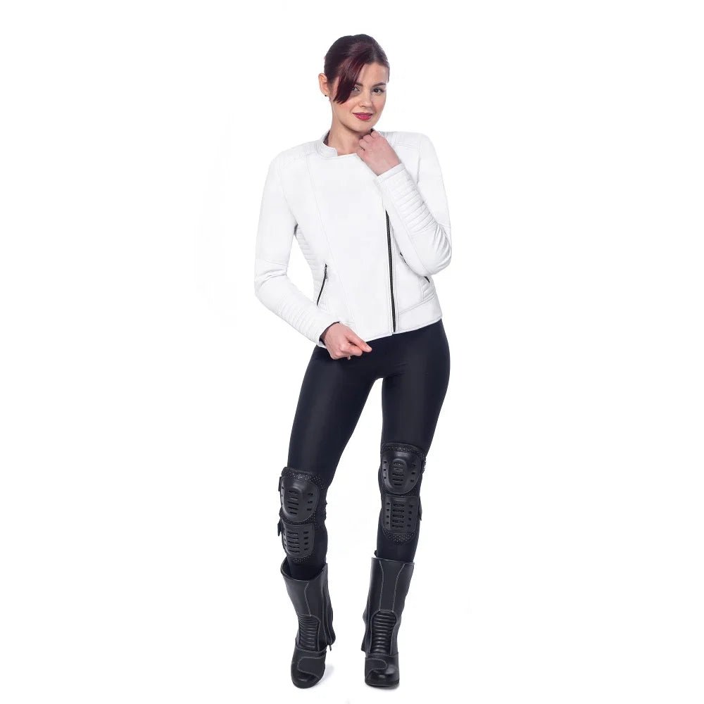 Marla Armored Women's Motorcycle Leather Jacket - Image 7