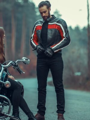 Legacy Red Motorcycle Racing Leather Jacket