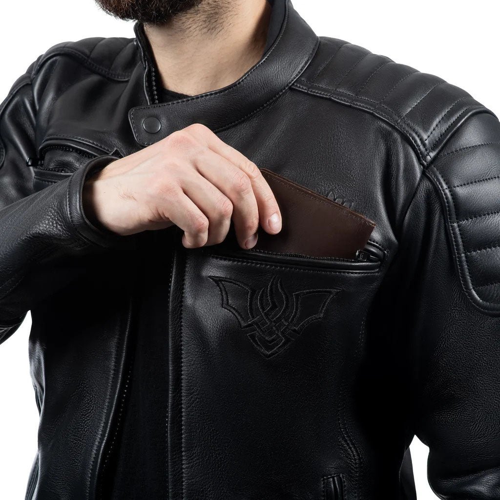 Dracula Motorcycle Leather Jacket - Image 5