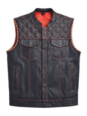 mens leather vest - leather vest - womens leather vest