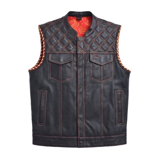 mens leather vest - leather vest - womens leather vest