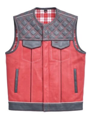 Apex Men's Leather Motorcycle Vest