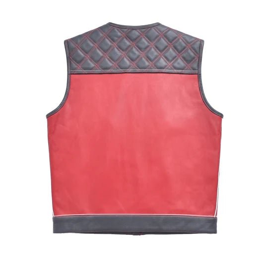 Apex Men's Leather Motorcycle Vest - Image 2
