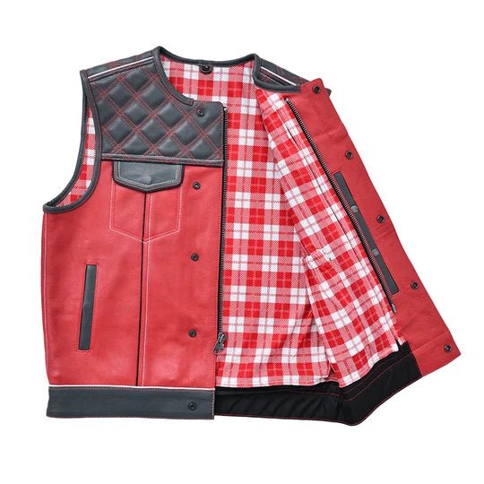 Apex Men's Leather Motorcycle Vest - Image 3