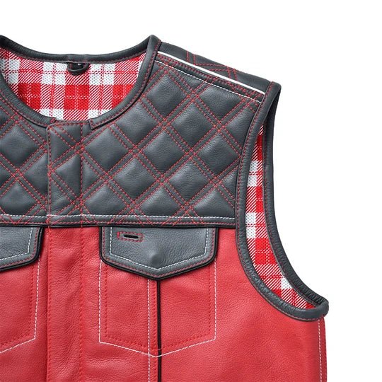 Apex Men's Leather Motorcycle Vest - Image 5