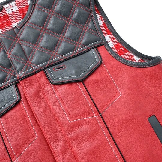 Apex Men's Leather Motorcycle Vest - Image 4