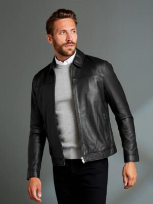 Black Signature Leather Jacket