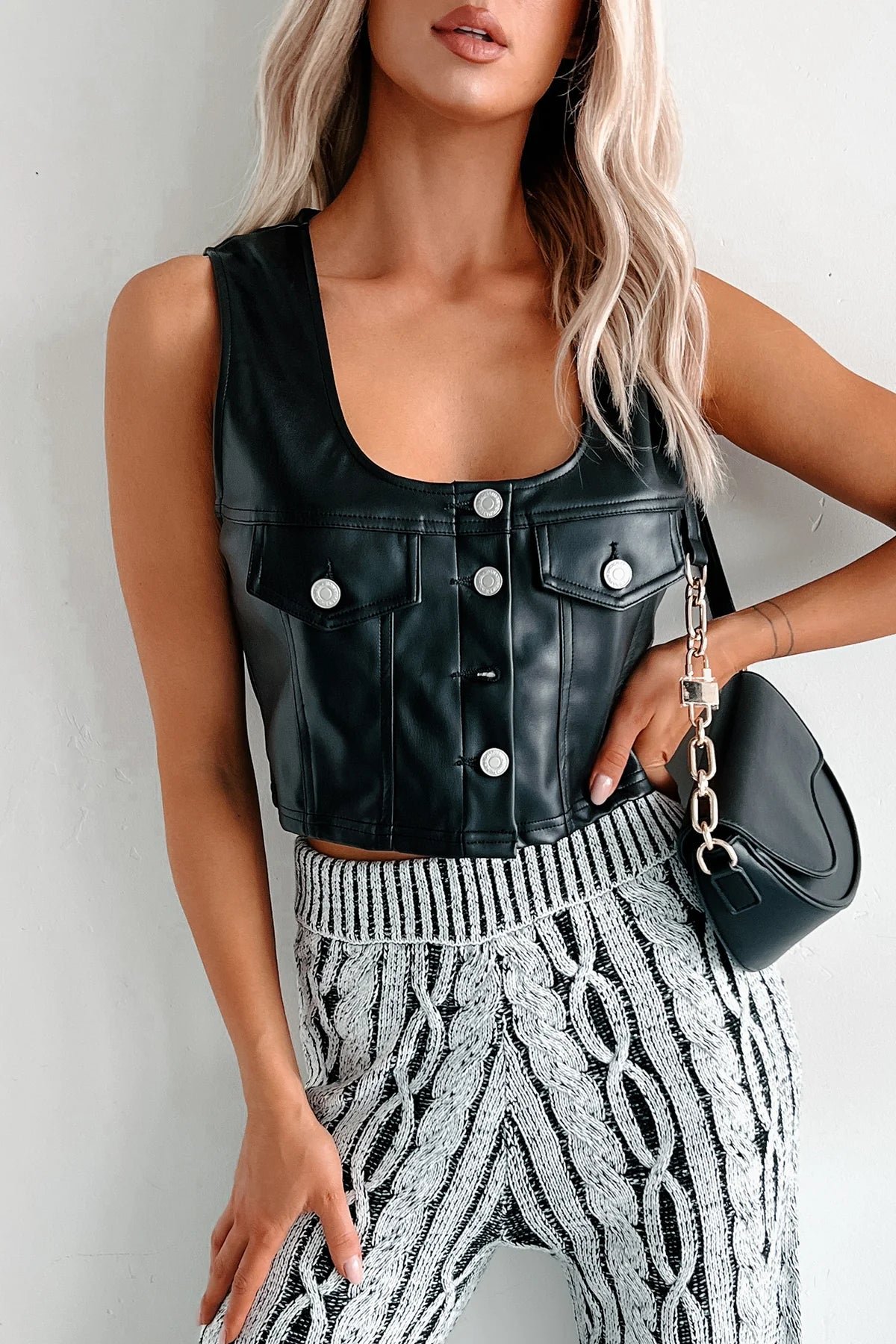 Pleather Vest (Black) - Image 4