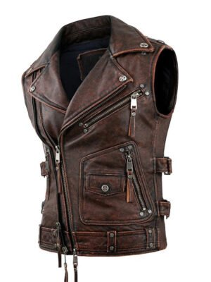 Motorcycle Leather Vest