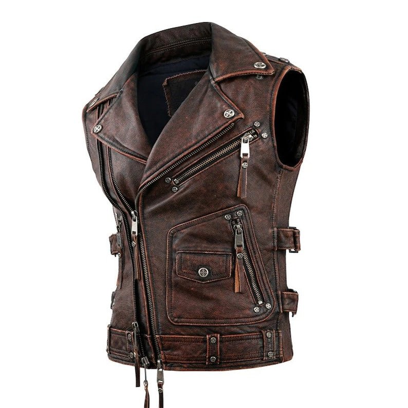 Motorcycle Leather Vest