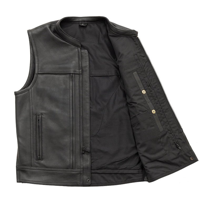 Leather Motorcycle Vest - Image 3