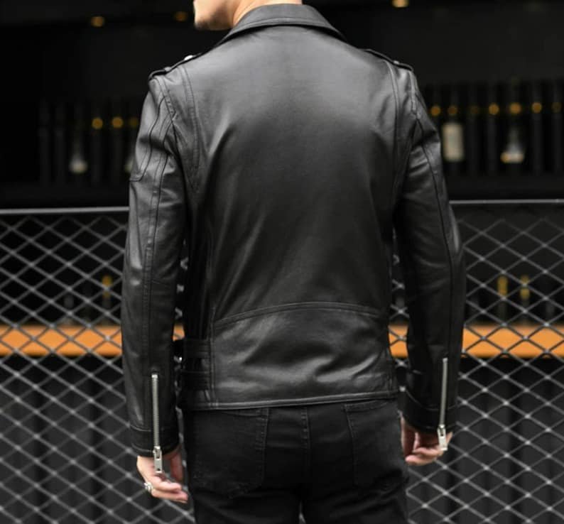 Black Leather Jacket - Image 2