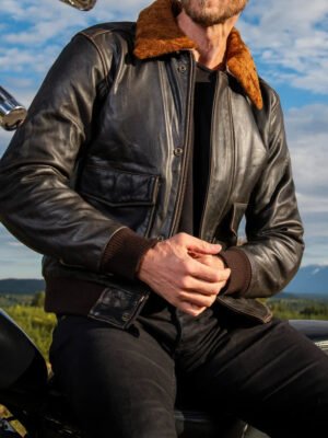 Bomber Motorcycle Leather Jacket